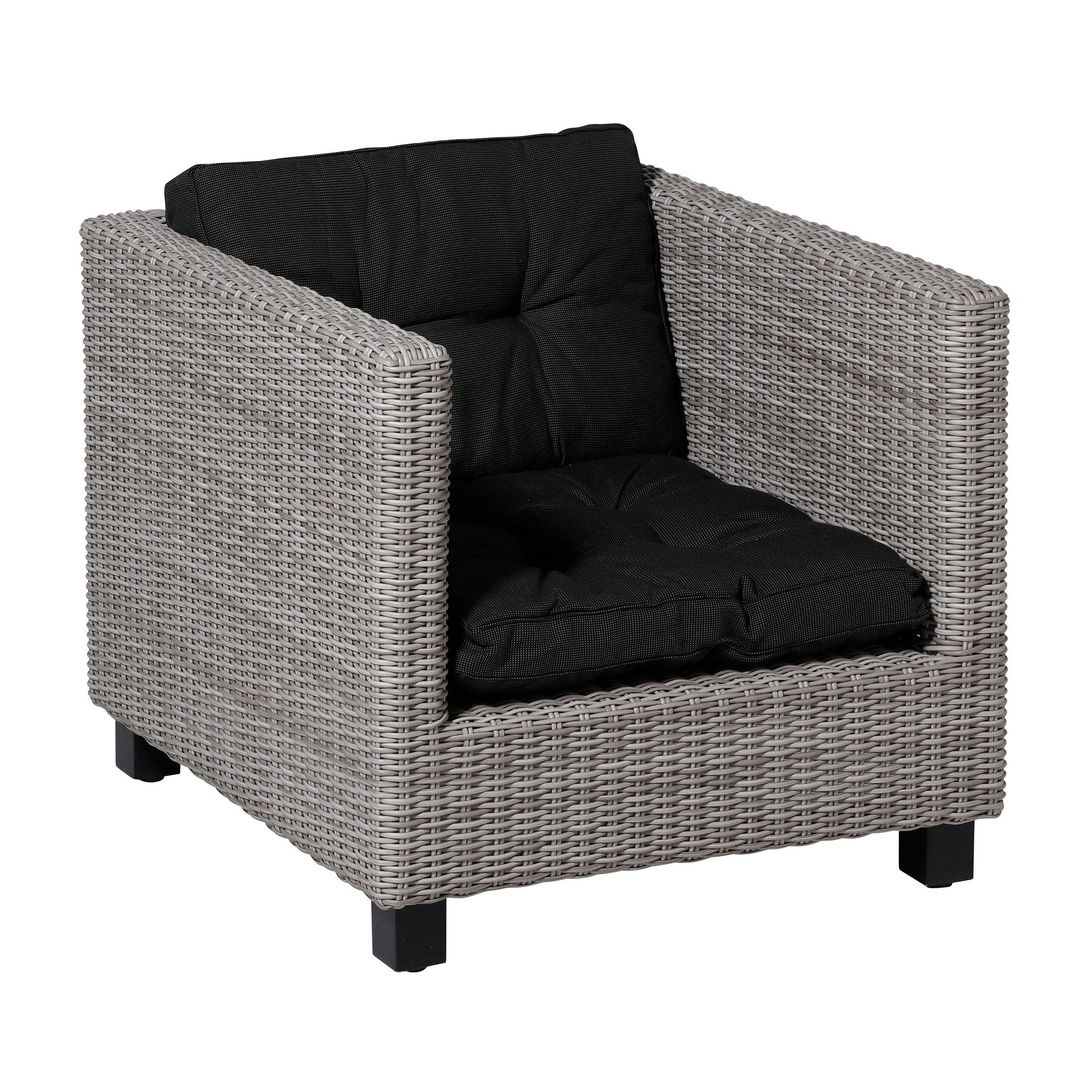 Madison Rib zitkussen 73x73 cm - Rib black