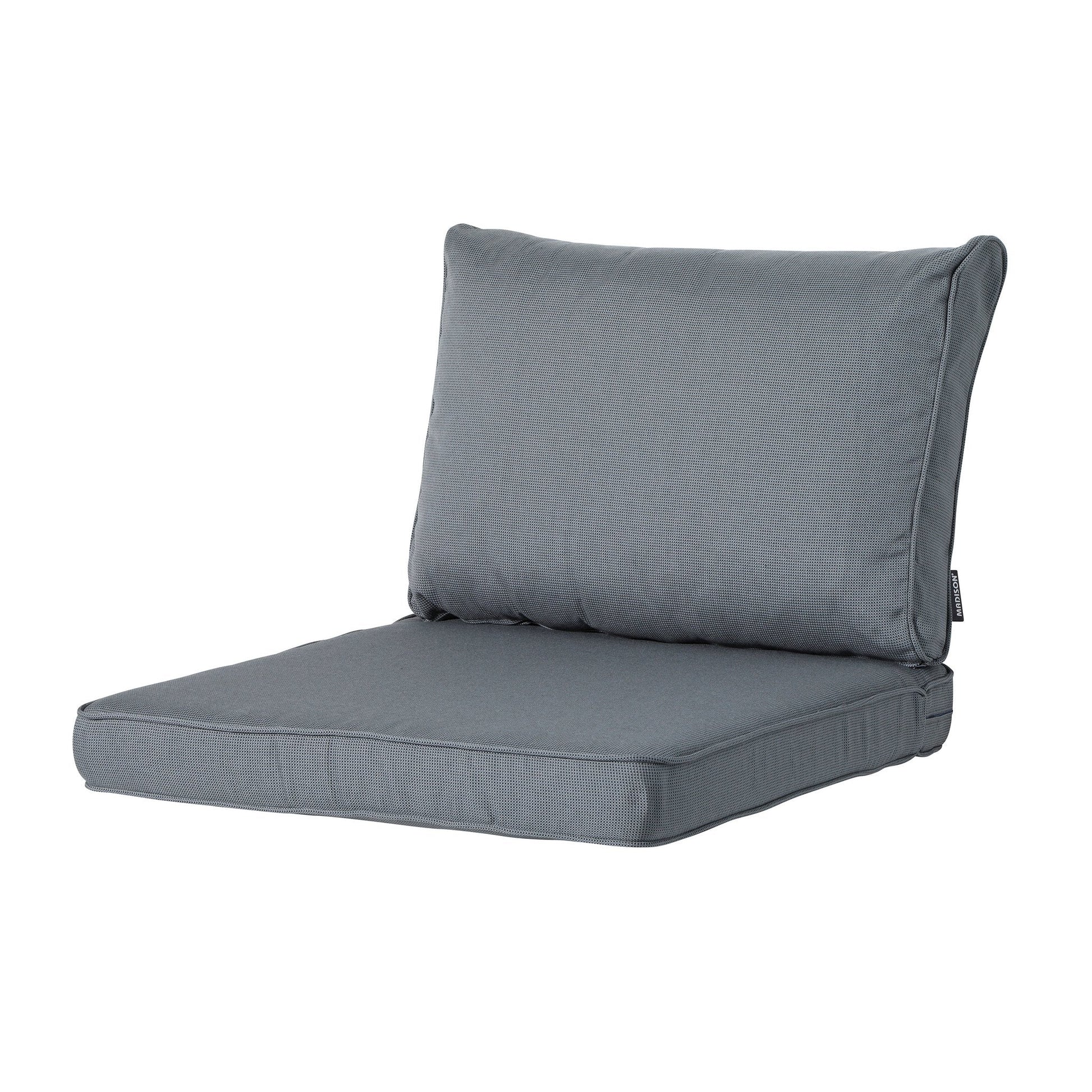 Madison Rib lounge luxe zitkussen 73x73 cm - Rib grey