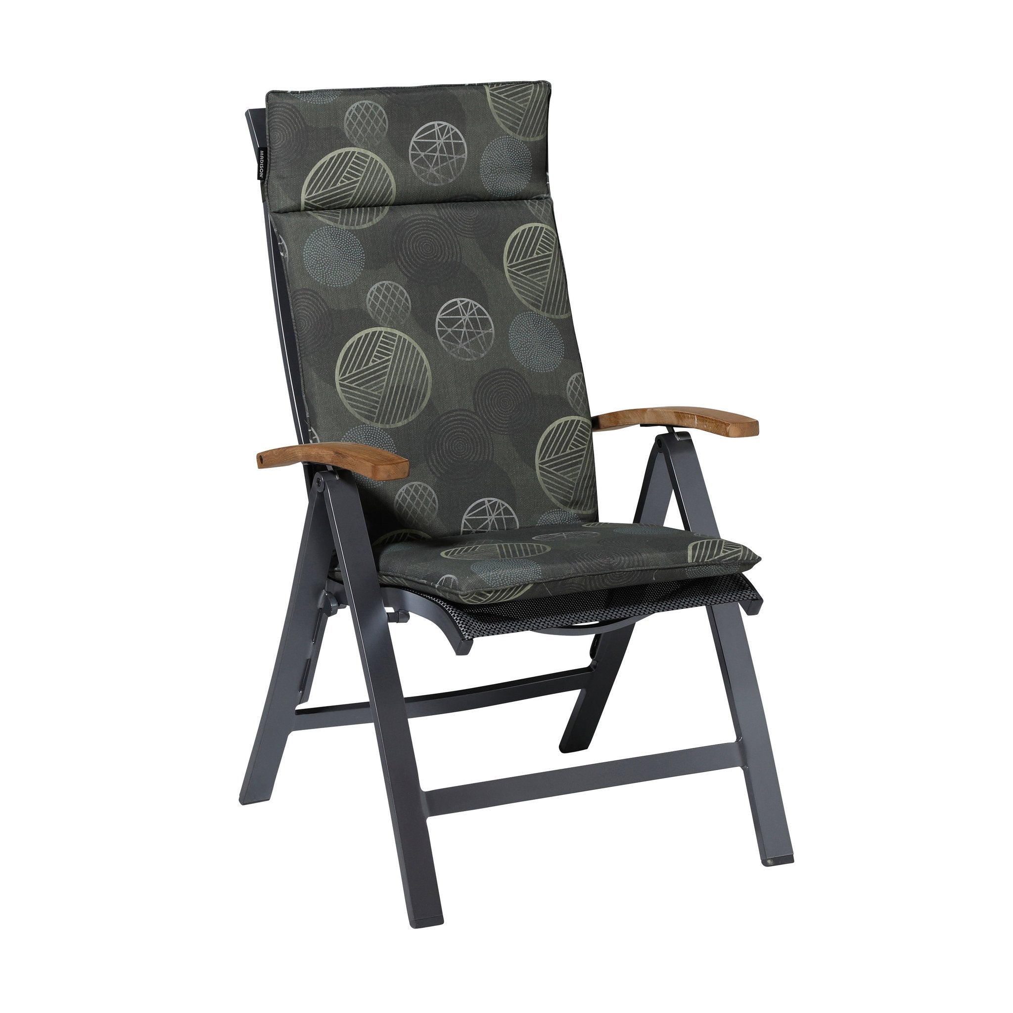 Madison Circle hoge rug rugkussen 120x50 cm - Circle green