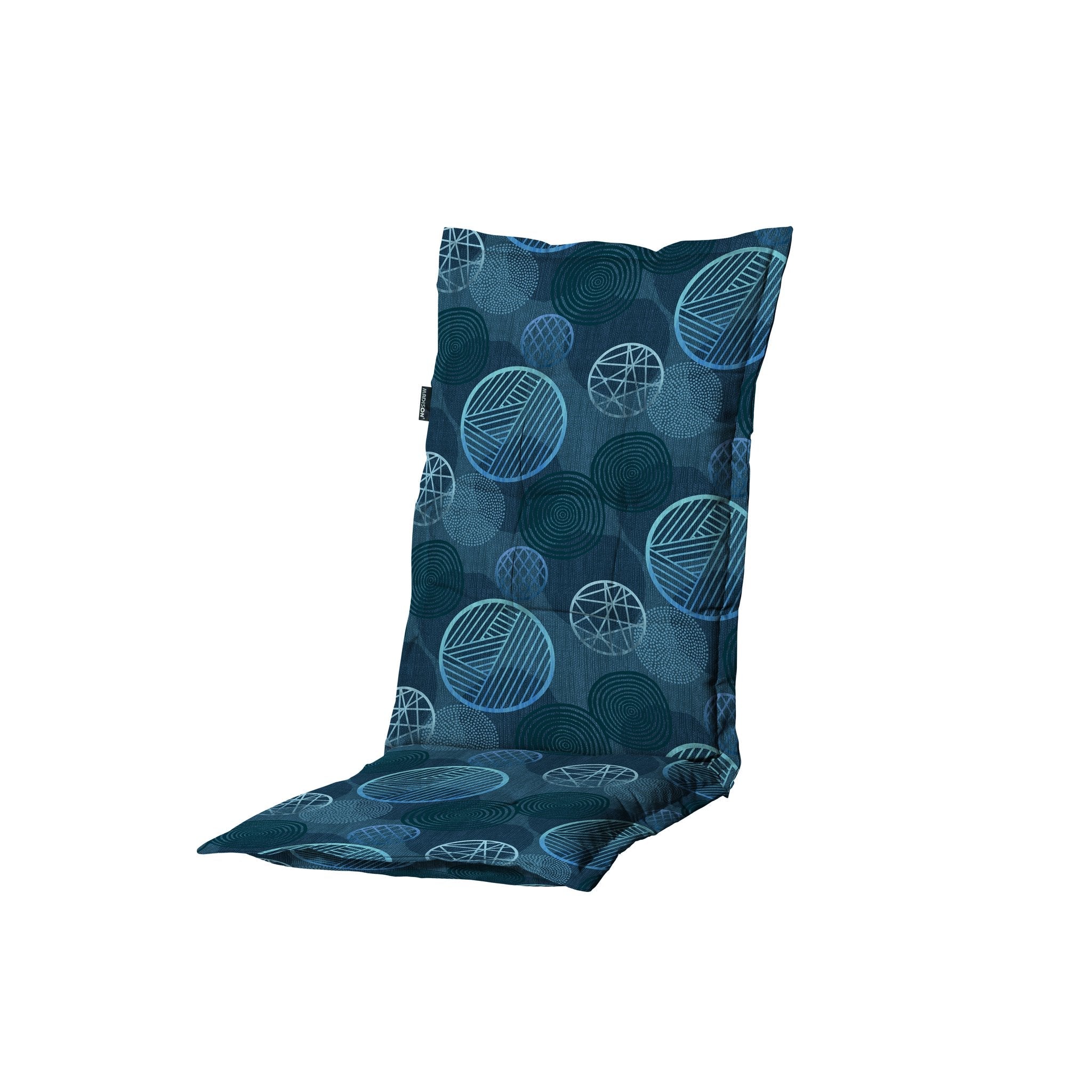 Madison Circle hoge rug basis rugkussen 123x50 cm - Circle blue