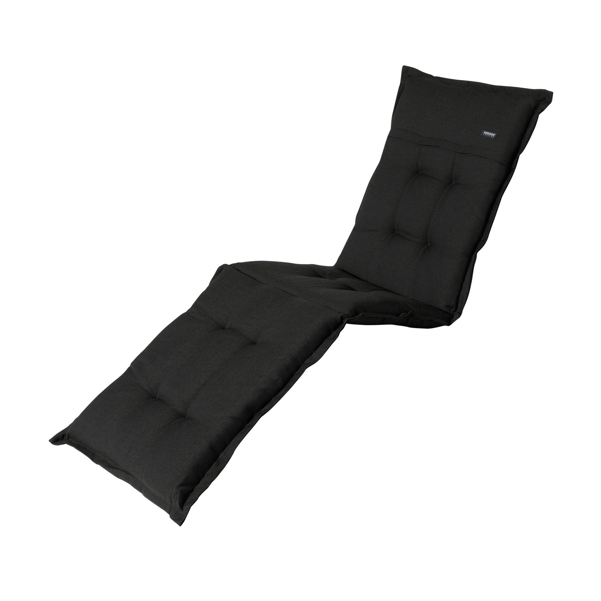 Madison Rib standaard basis ligbedkussen 200x65 cm - Rib black