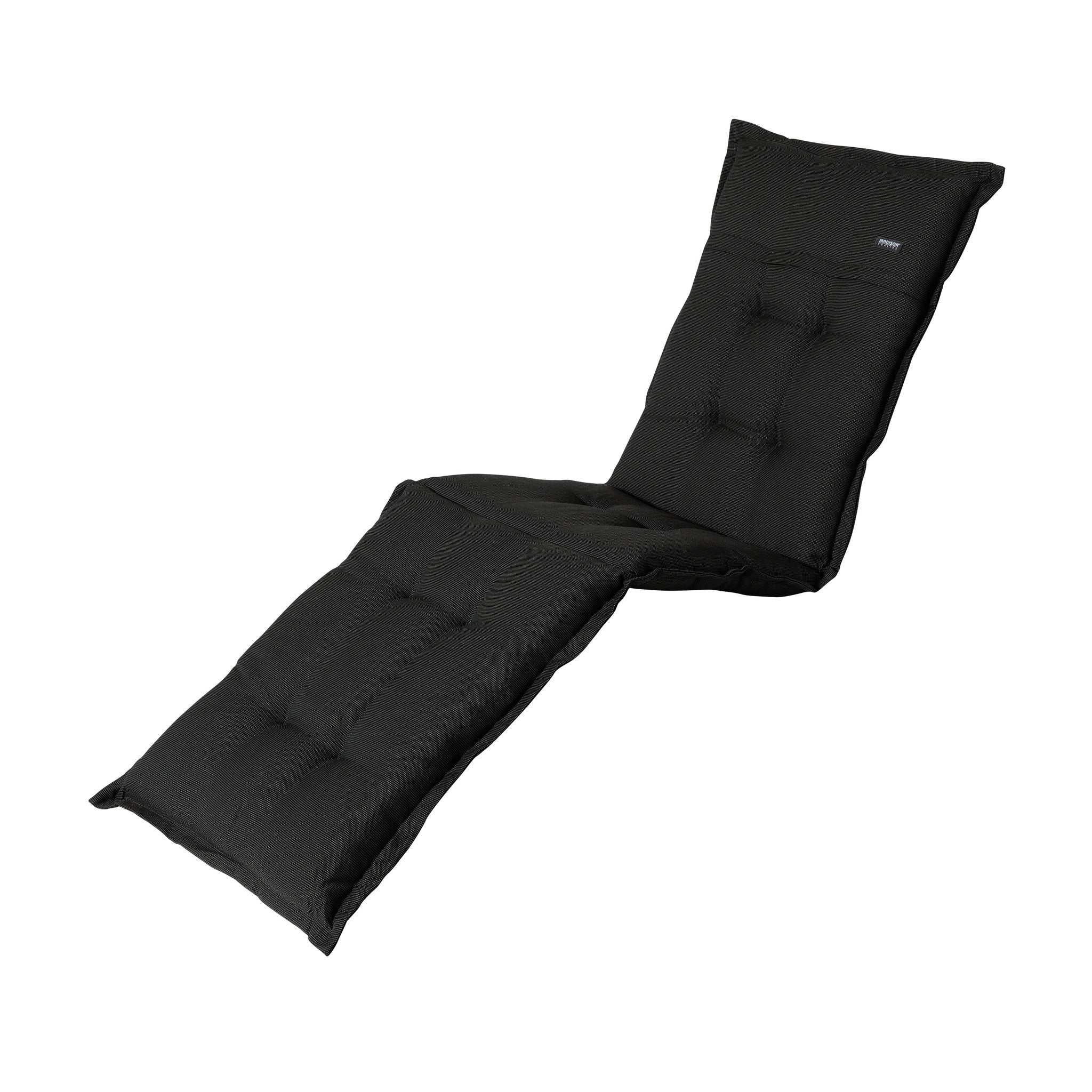 Madison Rib standaard basis ligbedkussen 200x65 cm - Rib black