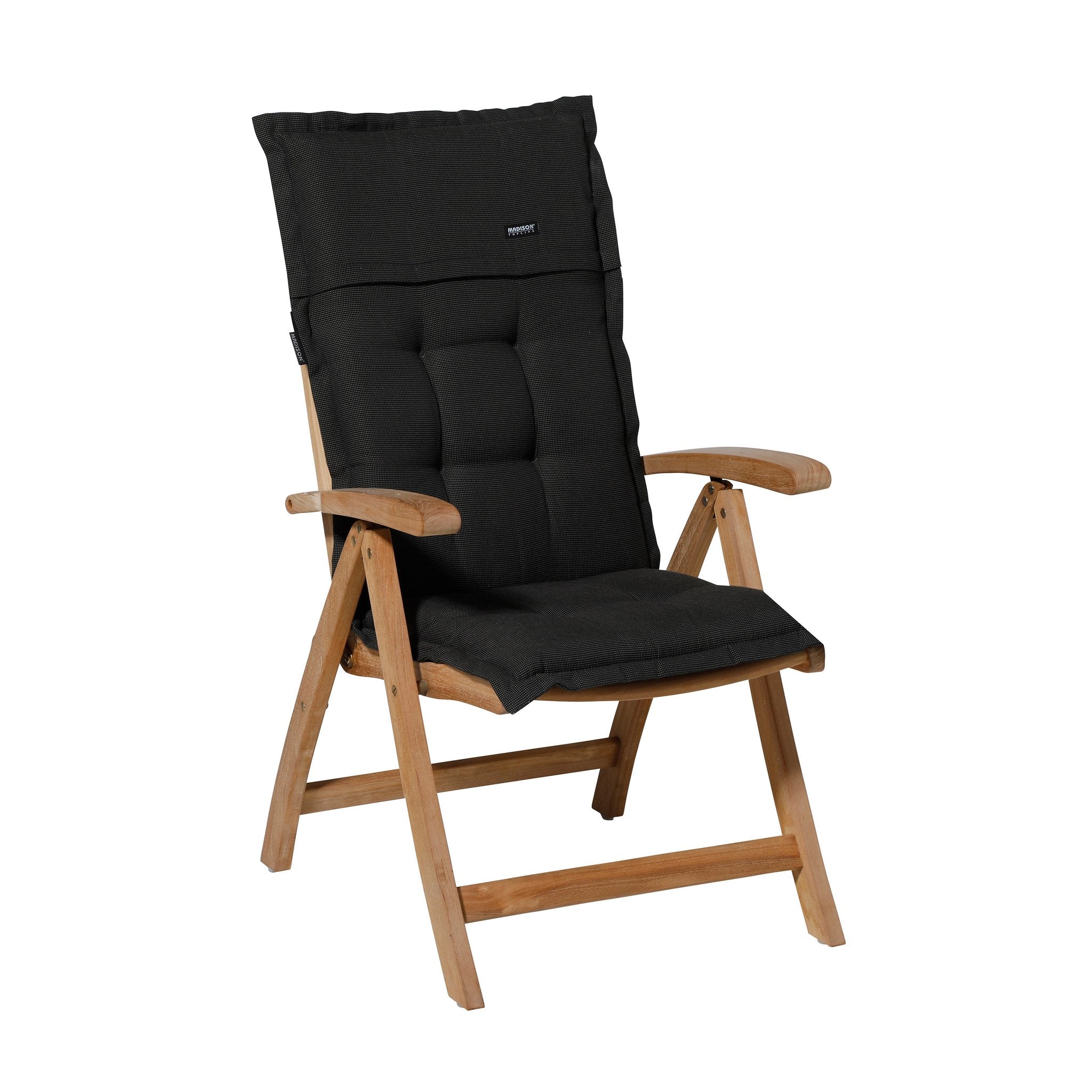 Madison Rib hoge rug basis rugkussen 123x50 cm - Rib black
