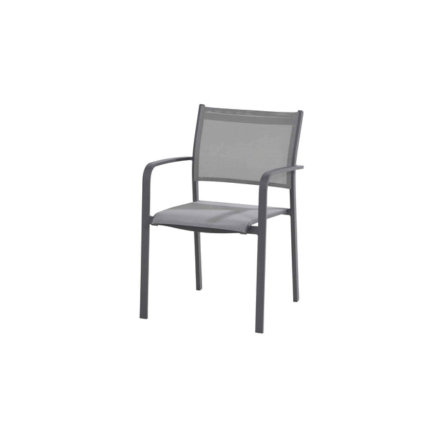 Taste 4SO Tosca Dining Anthrazit + 4 Seasons Outdoor Goa tisch HPL slate antraciet 95×95 cm