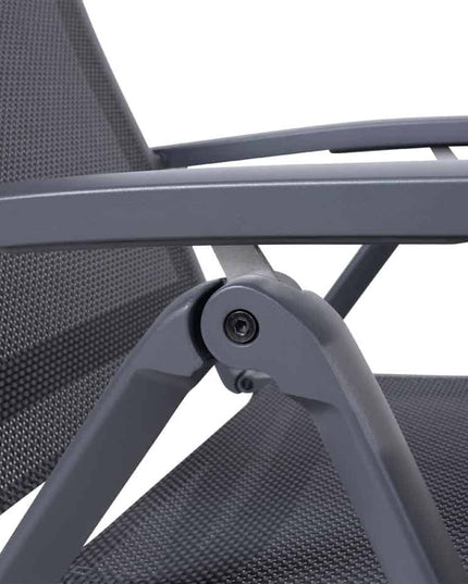 Taste 4SO Cadiz Verstellbarer Stuhl + Kammtisch Anthrazit 220 cm
