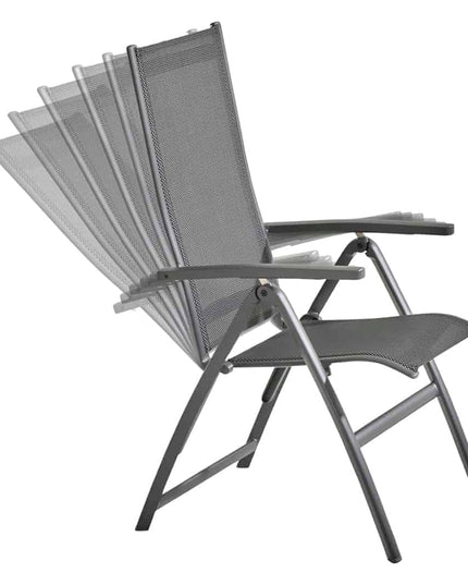 Taste 4SO Cadiz Verstellbarer Stuhl + Kammtisch Anthrazit 220 cm