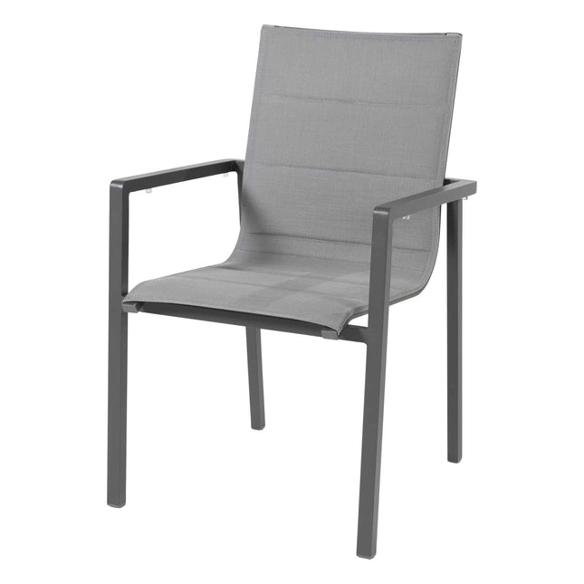 Taste 4SO Bari Stackable Essstuhl + Kammtisch Anthrazit 220 cm