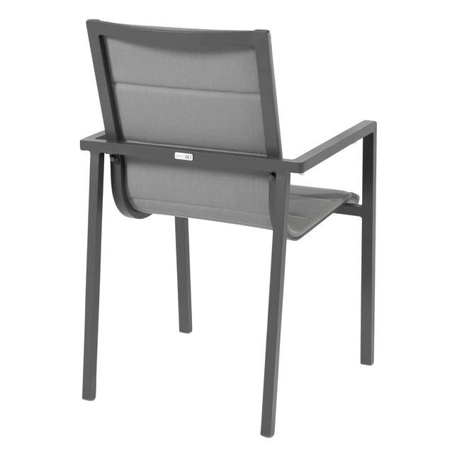 Taste 4SO Bari Stackable Essstuhl + Kammtisch Anthrazit 220 cm