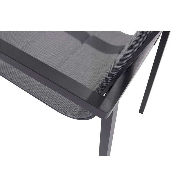 Taste 4SO Bari Stackable Essstuhl + Kammtisch Anthrazit 220 cm