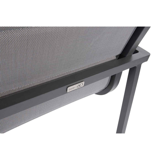 Taste 4SO Bari Stackable Essstuhl + Kammtisch Anthrazit 220 cm