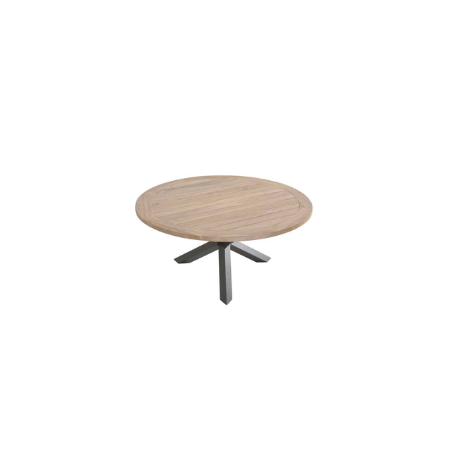 Taste 4SO Palma Dining Anthrazit + Louvre Teaktabelle 160 Ø cm