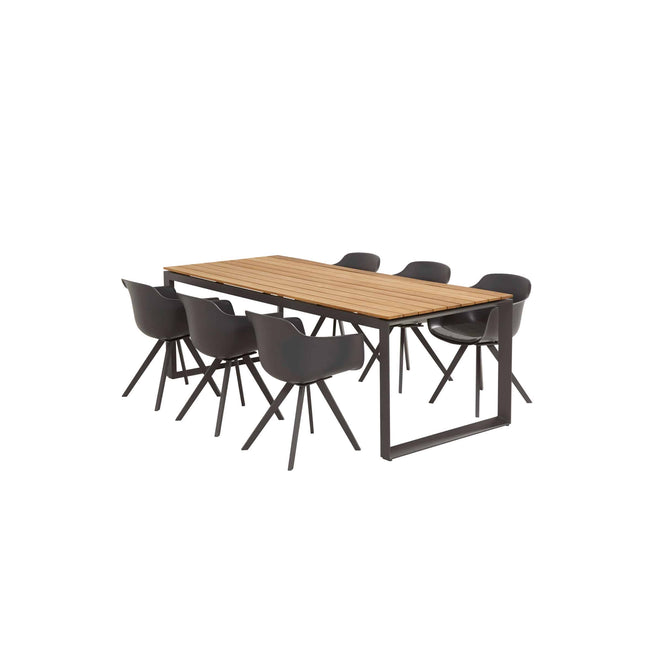 Taste 4SO Heritage Tak Tak Tisch auf 220 cm Matt Carbon