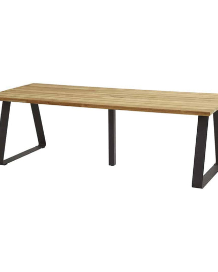 Taste 4SO Barista Dining Anthrazit + Basso Teaktabelle 240 cm