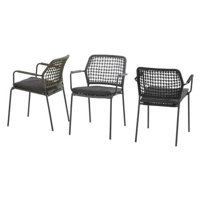 Taste 4SO Barista Dining Anthrazit + Prado Teak Tabelle 160 Ø cm