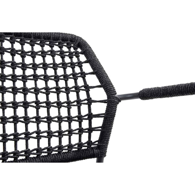 Taste 4SO Barista Dining Anthrazit + Prado Teaktabelle 130 Ø cm