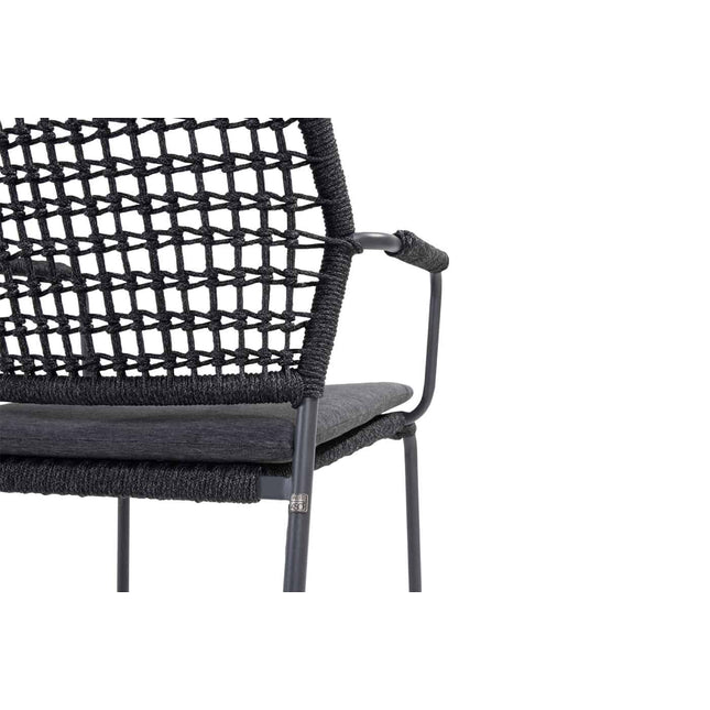 Taste 4SO Barista Dining Anthrazit + Prado Teak Tabelle 160 Ø cm