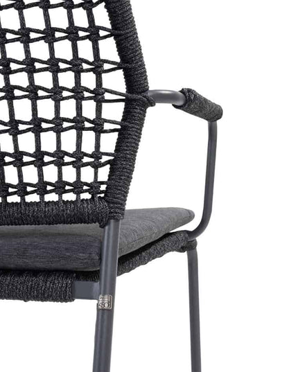 Taste 4SO Barista Dining Anthrazit + Manolo -Tisch -Anthrazit mit bedrucktem Keramik -Tisch -Top 240 cm