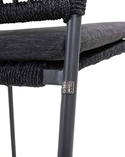 Taste 4SO Barista Dining Anthrazit + Manolo -Tisch -Anthrazit mit bedrucktem Keramik -Tisch -Top 240 cm