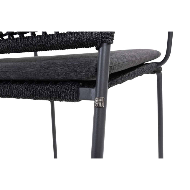 Taste 4SO Barista Dining Anthrazit + Manolo -Tisch -Anthrazit mit bedrucktem Keramik -Tisch -Top 240 cm