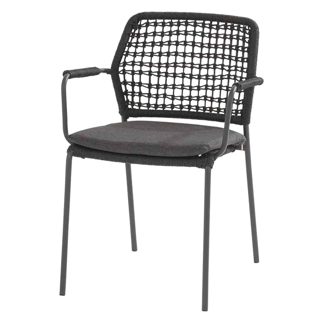 4SO Barista dining set anthracite (4 st.) + Taste 4SO Locarno tafel 130cm