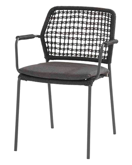 Taste 4SO Barista Dining Anthrazit + Botschafter Teaktabelle 130 Ø CM
