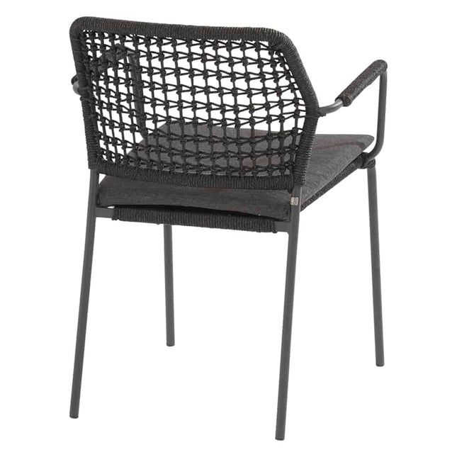 Taste 4SO Barista Dining Anthrazit + Prado Teaktabelle 130 Ø cm