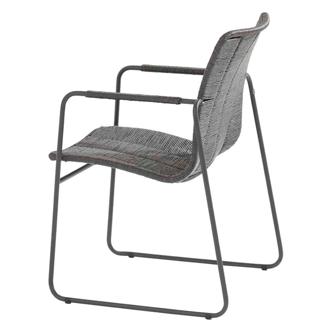 Taste 4SO Palma Dining Anthrazit + Botschafter Teaktabelle 130 Ø CM