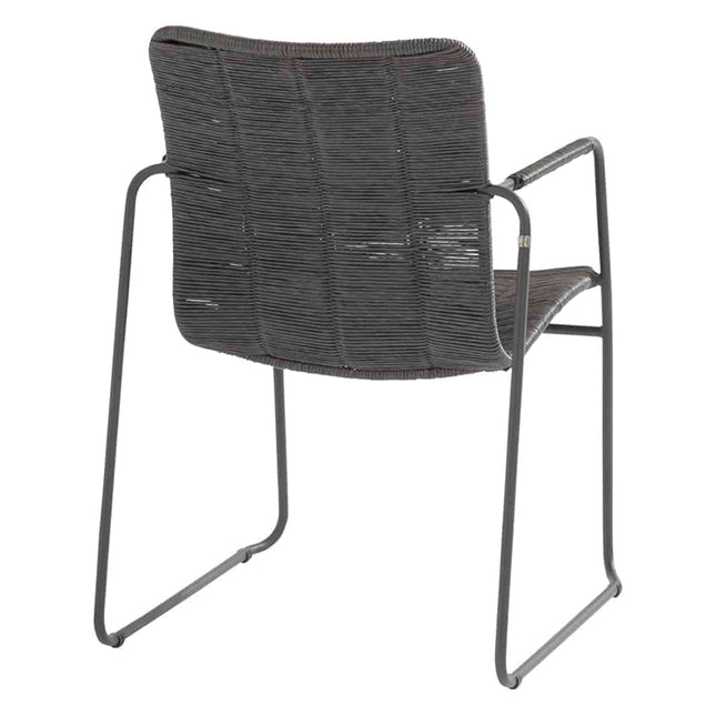 Taste 4SO Palma Dining Anthrazit + Louvre Teaktabelle 160 Ø cm