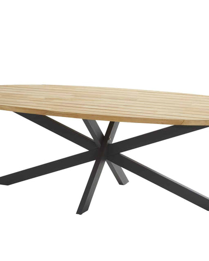 4 Seasons Outdoor Veneto Ess Anthrazit + Taste 4SO Prado Teaktisch Oval 240 cm