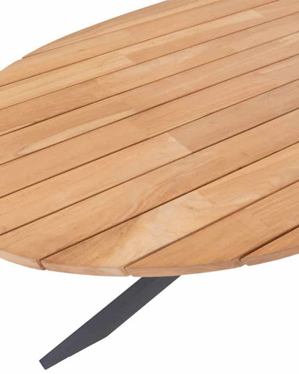 4 Seasons Outdoor Veneto Ess Anthrazit + Taste 4SO Prado Teaktisch Oval 240 cm