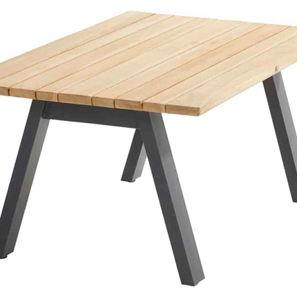 Taste 4SO Botschafter High Couchtisch Anthrazit, Teaktafel 120 x 70 x 55 cm.