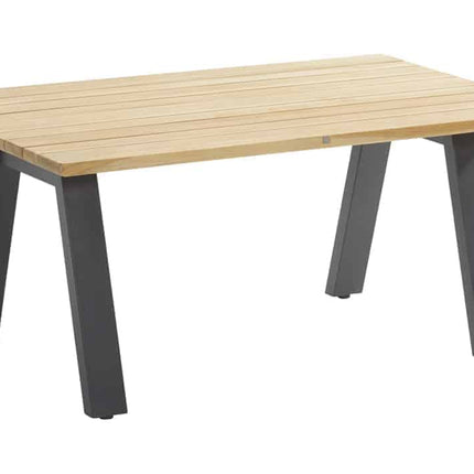 Taste 4SO Botschafter High Couchtisch Anthrazit, Teaktafel 120 x 70 x 55 cm.