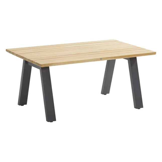 Taste 4SO Botschafter High Couchtisch Anthrazit, Teaktafel 120 x 70 x 55 cm.