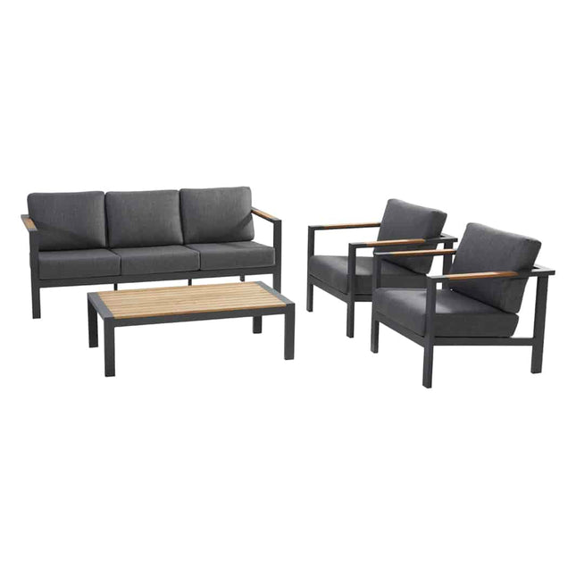 Taste 4SO Ginger Lounge Set Anthrazit + Kaffeetabelle 120 x 64,5 cm