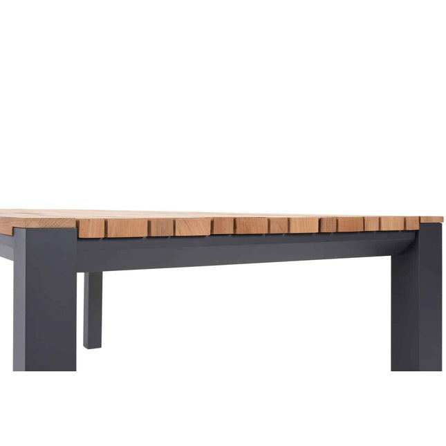 Taste 4SO Tosca Dining Anthrazit + Ridge Teak Tabelle 220 cm