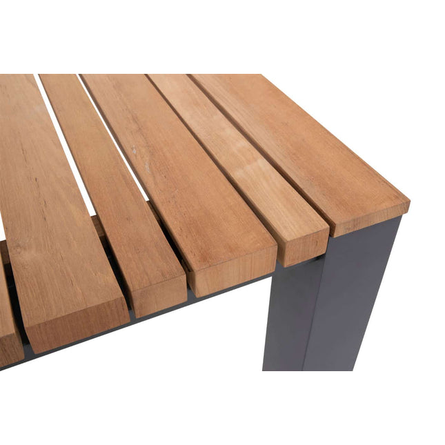 Taste 4SO Tosca Dining Anthrazit + Ridge Teak Tabelle 220 cm
