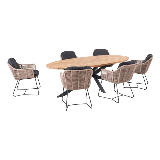 Taste 4SO Belmond Dining Naturel + Prado Tabelle 240 cm Oval