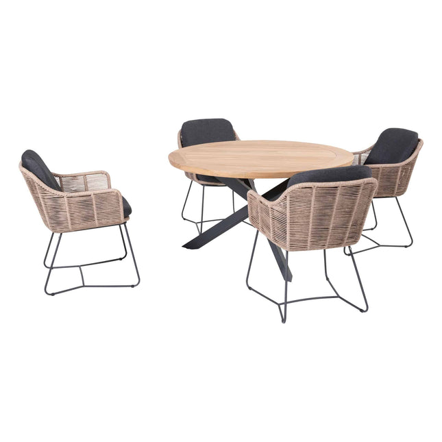 Taste 4SO Belmond Dining Naturel + Prado Tabelle 130 Ø CM