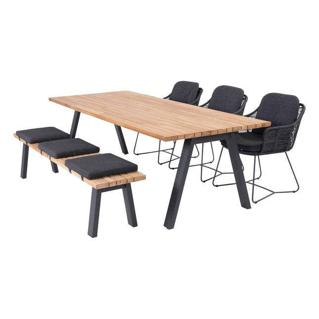 Taste 4SO Belmond Essstuhl Anthrazit inkl. 2 Kissen