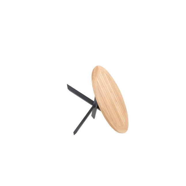 4 Seasons Outdoor Aprilla Ess Anthrazit + Taste 4SO Prado Teaktisch 130 Ø CM