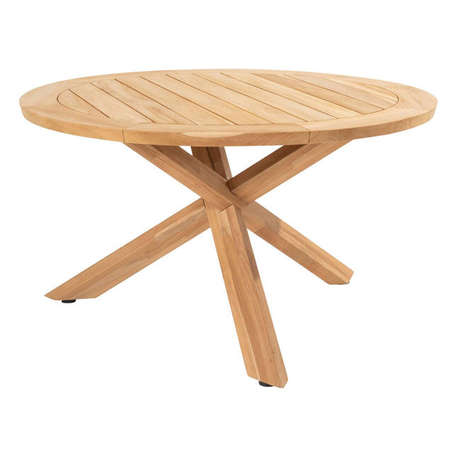 4 Seasons Outdoor Capalbio Essstuhl + Taste 4SO Prado Teak Tabelle 130 Ø CM