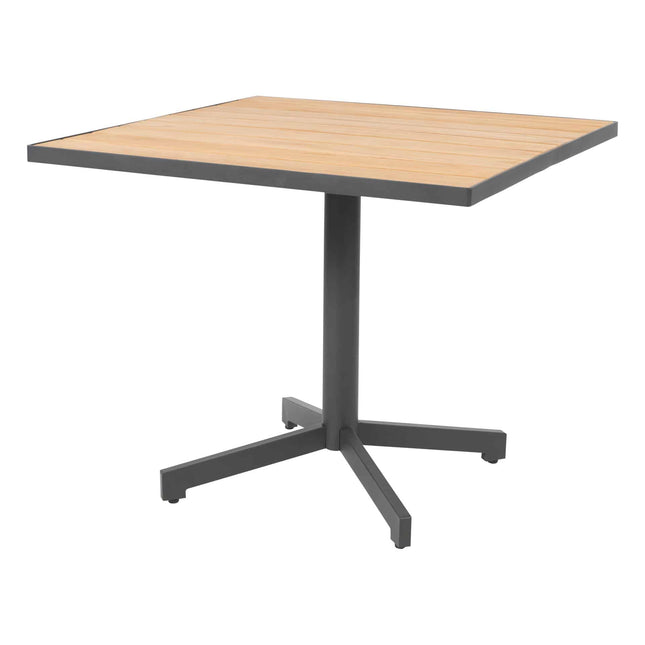 Taste 4SO Barista Dining Anthrazit + Fiesta Teaktabelle 90 × 90 cm