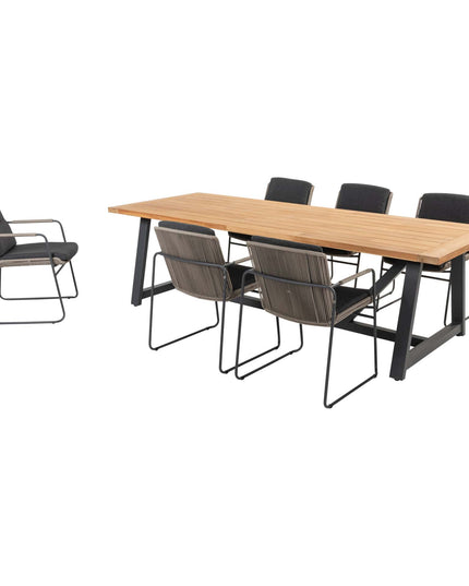 Taste 4SO Parma Stackbares Essen + Noah Teaktisch 260 cm