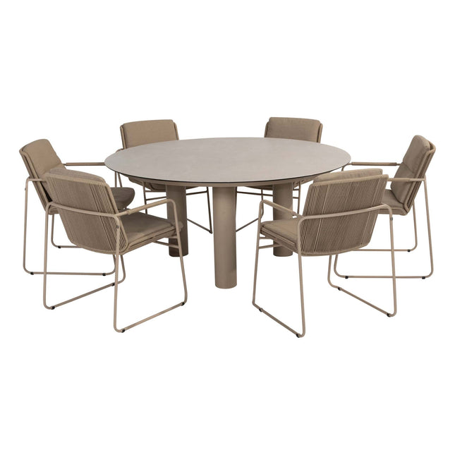 Taste 4SO Parma Stackbares Esslatte + Donato Tabelle 160 Ø cm Latte