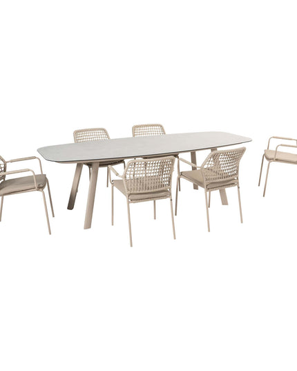 Taste 4SO Barista Dining Latte + Manolo Tisch Latte mit bedrucktem Keramiktisch -Top 240 cm
