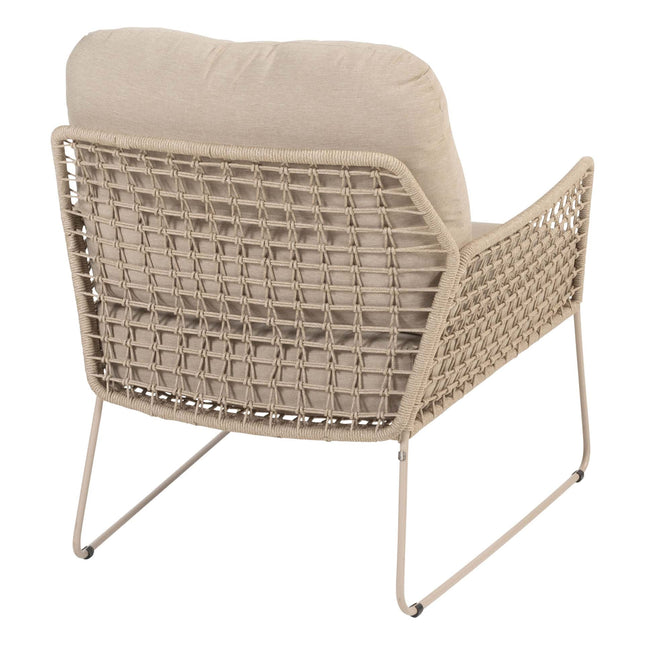 4 Seasons Outdoor Sardinia Chaise Lounge Bank + Taste 4SO Albano Lounge Chair + Verdi Coucht Tabelle 73 Ø CM