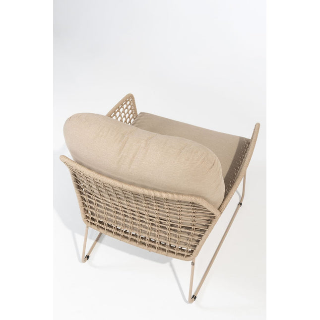 4 Seasons Outdoor im Freien 4SO Albano Lounge Set + Verdi Coucht Tabelle 73 Ø CM Latte