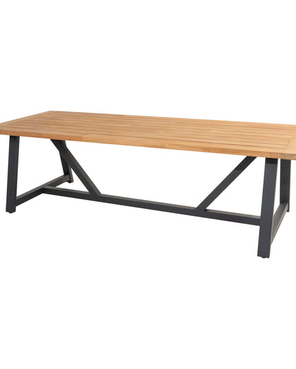 4 Seasons Outdoor Aprilla Ess Anthrazit + Geschmack 4SO Noah Teaktisch Anthrazit Basi