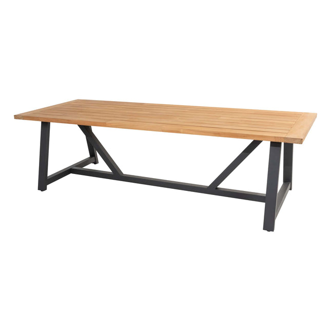 4 Seasons Outdoor Aprilla Ess Anthrazit + Taste 4SO Noah Teaktisch Anthrazit Basi