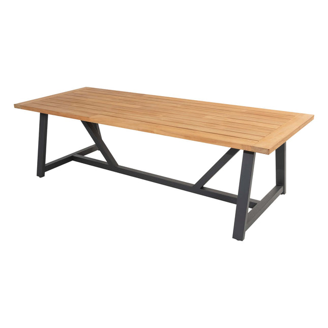 4 Seasons Outdoor Veneto Dining Anthrazit + Taste 4SO Noah Teak Tabelle 260 cm